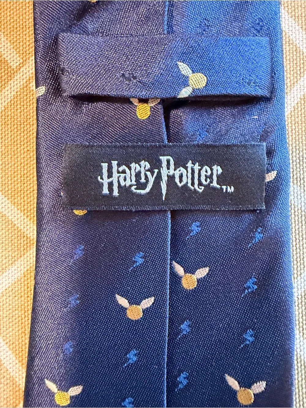 Harry Potter Golden Snitch Navy Blue Necktie Official Wizarding World